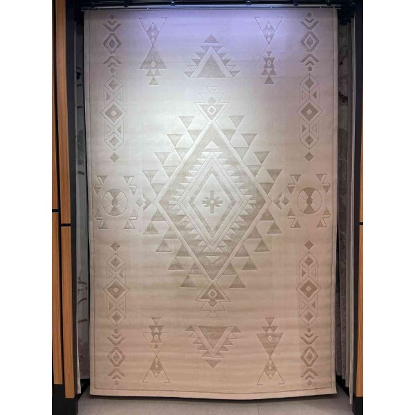 Modern olaya Turkish rugs R0409A dark beige Size 150*220