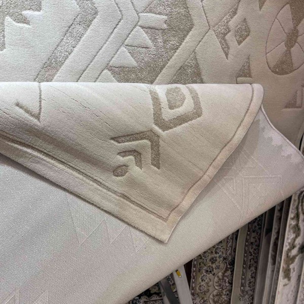 Modern olaya Turkish rugs R0409A dark beige Size 150*220
