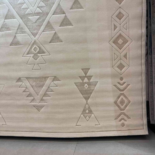 Modern olaya Turkish rugs R0409A dark beige Size 150*220