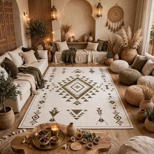 سجاد مودرن العليا تركي R0409A ذهبي مقاس 300*400