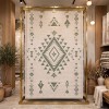 Modern olaya Turkish rugs R0409A GREEN Size 100*200