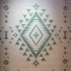 Modern olaya Turkish rugs R0409A GREEN Size 100*200
