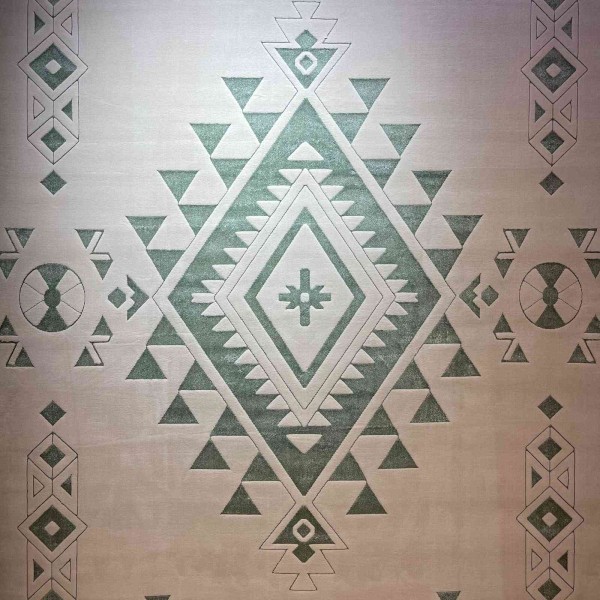 Modern olaya Turkish rugs R0409A GREEN Size 100*200