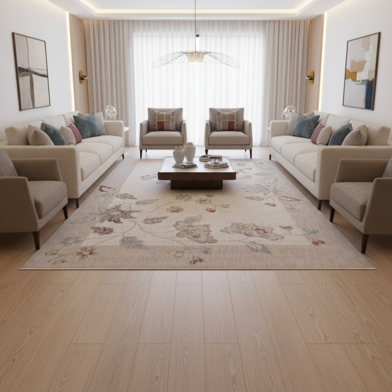 Mood Bohemian Turkish Carpet J593AC CREAM BEIDS Size 150*220 Mood Bohemian Turkish Carpet J593AC CREAM BEIDS Size 150*220