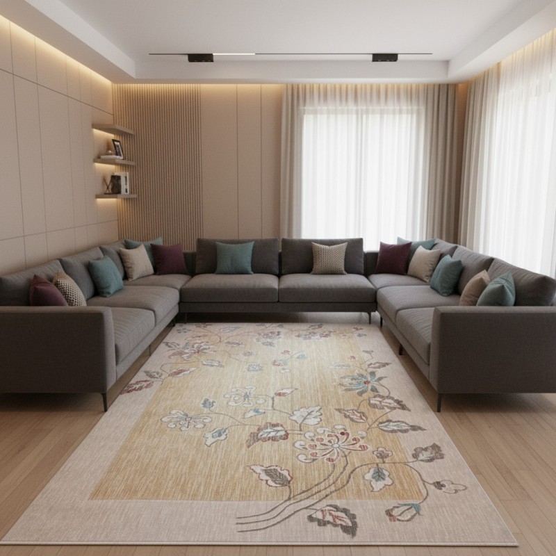 Mood Bohemian Turkish Carpet J593AC SAND Size 200*300 Mood Bohemian Turkish Carpet J593AC SAND Size 200*300