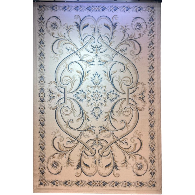 Turkish OPAL Carpet 9661D WHITE BLUE Size 150*220
