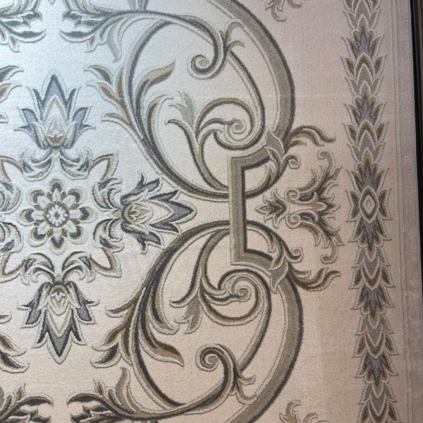 Turkish OPAL Carpet 9661D WHITE GREY Size 200*300