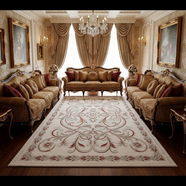 Turkish OPAL Carpet 9661D WHITE TERRA Size 100*200