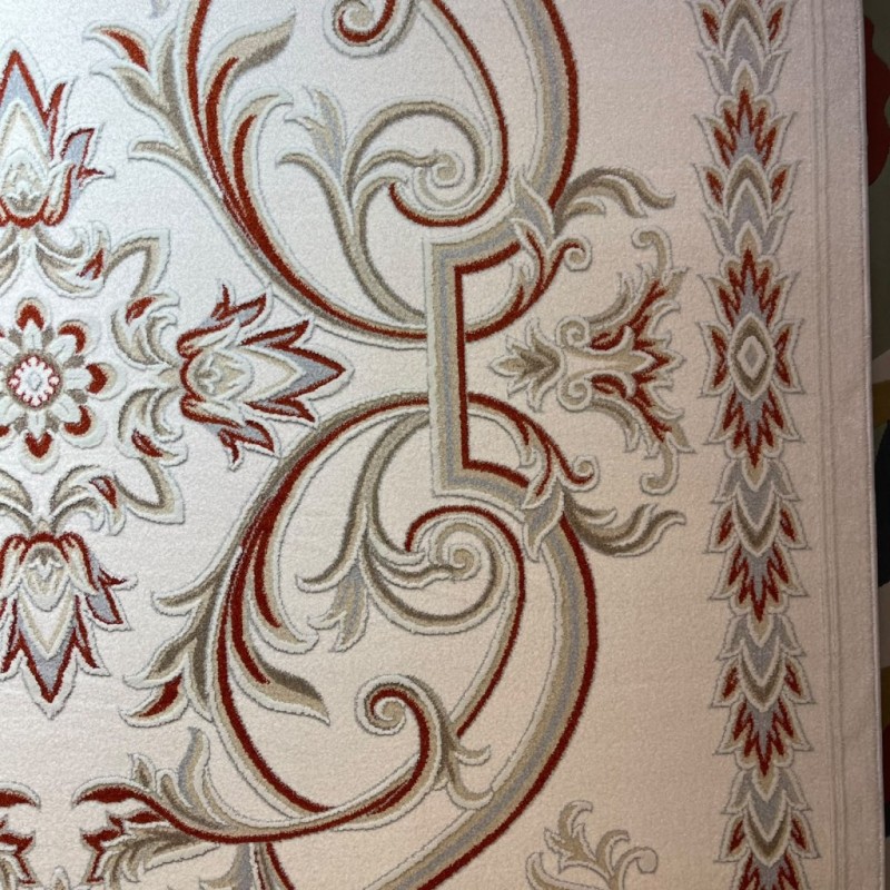 Turkish OPAL Carpet 9661D WHITE TERRA Size 150*220