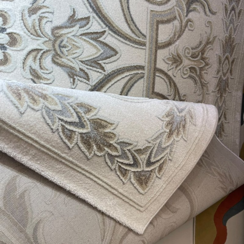 Turkish OPAL Carpet 9661D  WHITE BEIGE Size 250*350