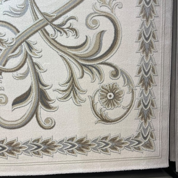 Turkish OPAL Carpet 9661D  WHITE BEIGE Size 150*220