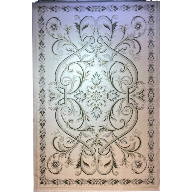 Turkish OPAL Carpet 9661D WHITE GREEN Size 150*220 Turkish OPAL Carpet 9661D WHITE GREEN Size 150*220