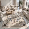 سجاد تركي سيول نقش فرنسي FG7341 بيج غامق كوكين مقاس 300*400