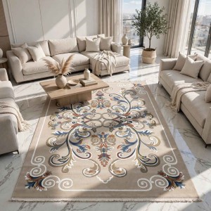 سجاد تركي سيول نقش فرنسي FG7341 بيج غامق كوكين مقاس 300*400