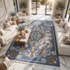 سجاد تركي سيول نقش فرنسي FG7341 سماوي فاتح مقاس 50*80