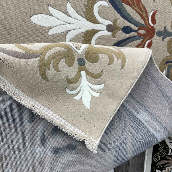 Turkish rug SEOUL French pattern FG7247 Dark Beige coken size 50*80