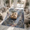 Turkish rug SEOUL French pattern FG7247 Light blue size 80*150