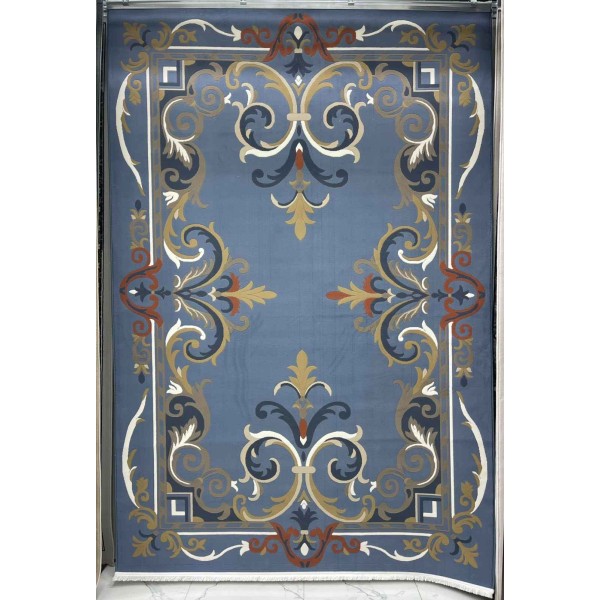 Turkish rug SEOUL French pattern FG7247 Light blue size 80*150