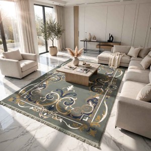 Turkish rug SEOUL French pattern FG7247 BLUE ÇOKEN size 200*300