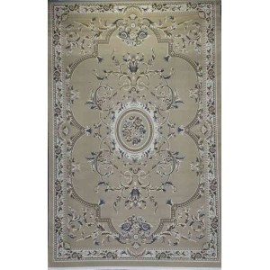 Turkish Florentine 562 rug French pattern dark beige color size 100*300