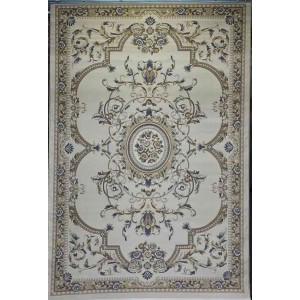 سجاد تركي فلــورانـسـيا 562 نقش فرنسي لون كريم رصاصي مقاس 400*600
