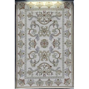 سجاد تركي فلــورانـسـيا 634 نقش فرنسي لون كريم رصاصي مقاس 50*80