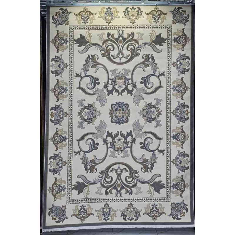 Turkish Florentine 634 rug French pattern Light grey color size 50*80