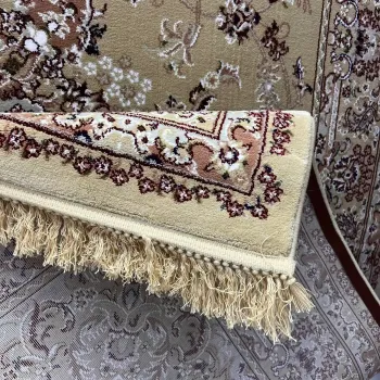سجاد تركي مرسيليا 2799A كلاسيك مظغوط فاخر بيج مقاس 150*230