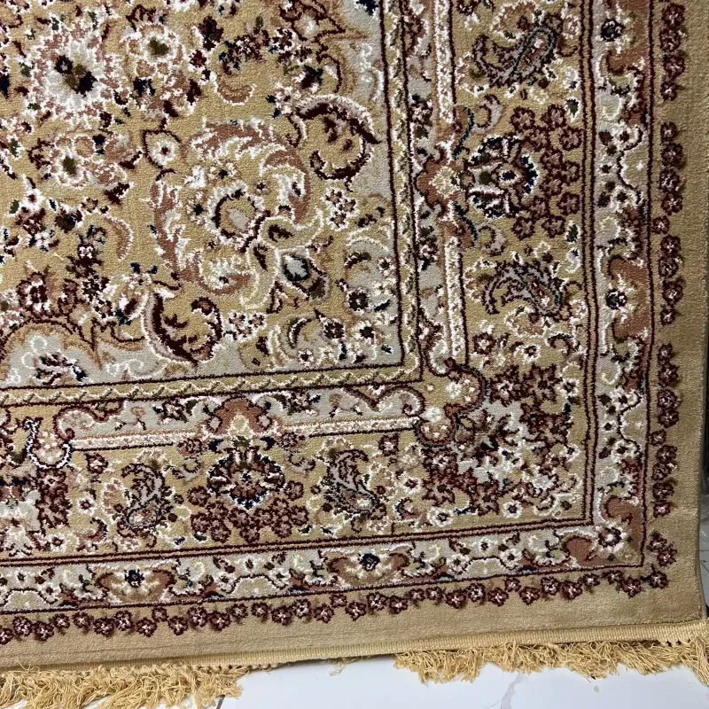 سجاد تركي مرسيليا 2799A كلاسيك مظغوط فاخر بيج مقاس 150*230
