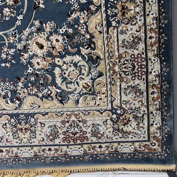 Turkish Marseille 2799A Classic Pressed Luxury Sky Blue Rug Size 300*500