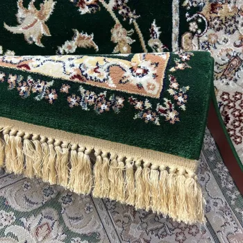 سجاد تركي مرسيليا 2799A كلاسيك مظغوط فاخر اخضر زيتي مقاس 400*600