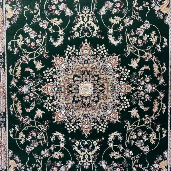Turkish Marseille 2799A Classic Pressed Luxury Sky Olive green Rug Size 100*300