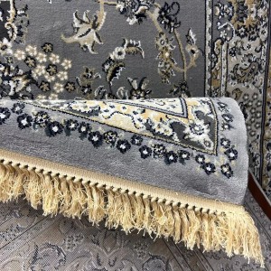 Turkish Marseille 2799A Classic Pressed Luxury Sky Light grey Rug Size 100*400