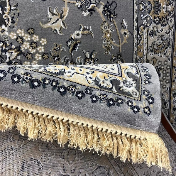 Turkish Marseille 2799A Classic Pressed Luxury Sky Light grey Rug Size 100*300