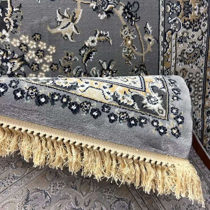 سجاد تركي مرسيليا 2799A كلاسيك مظغوط فاخر رصاصي فاتح مقاس 200*300