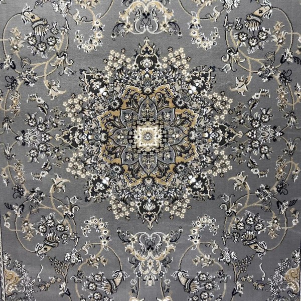 Turkish Marseille 2799A Classic Pressed Luxury Sky Light grey Rug Size 100*300