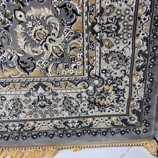 Turkish Marseille 2799A Classic Pressed Luxury Sky Light grey Rug Size 100*300