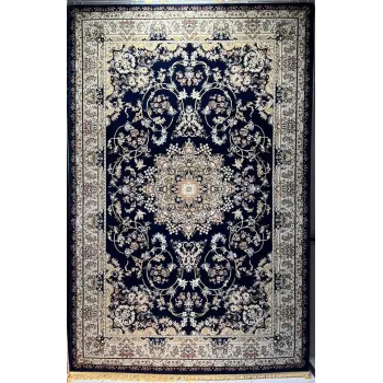 سجاد تركي مرسيليا 2799A كلاسيك مظغوط فاخر كحلي مقاس 400*600