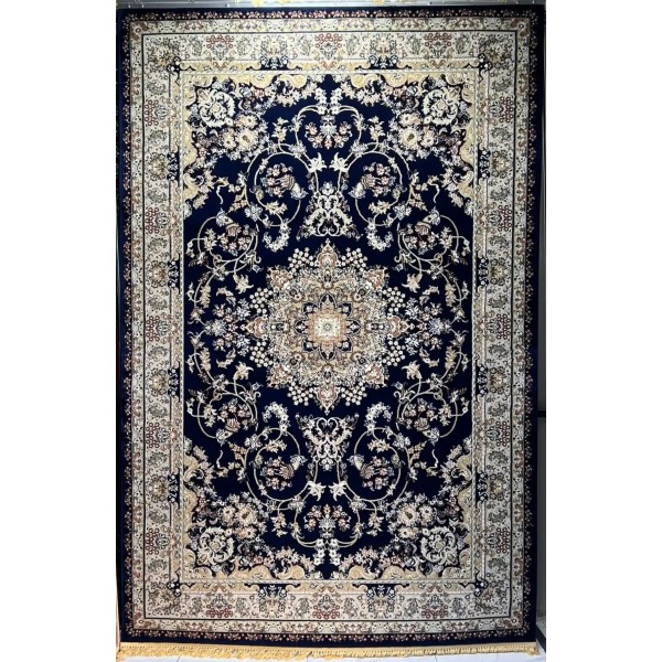 Turkish Marseille 2799A Classic Pressed Luxury Sky navy Rug Size 400*600