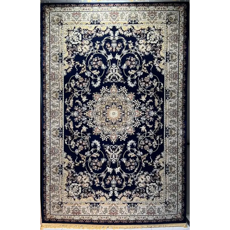 Turkish Marseille 2799A Classic Pressed Luxury Sky navy Rug Size 400*600