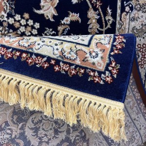 Turkish Marseille 2799A Classic Pressed Luxury Sky navy Rug Size 400*600