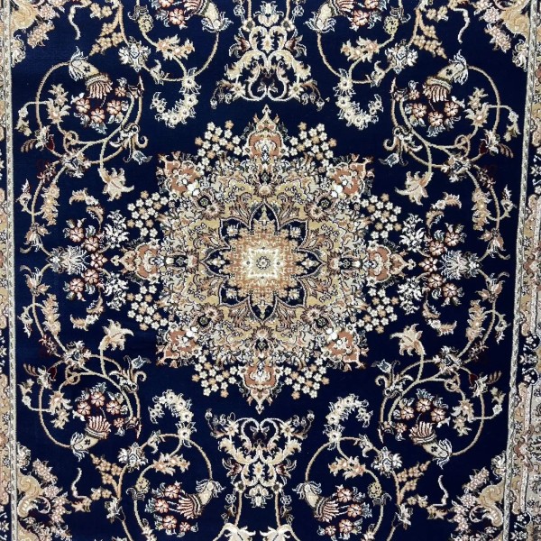 Turkish Marseille 2799A Classic Pressed Luxury Sky navy Rug Size 400*600