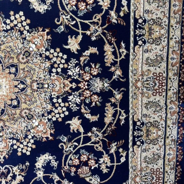 Turkish Marseille 2799A Classic Pressed Luxury Sky navy Rug Size 400*600