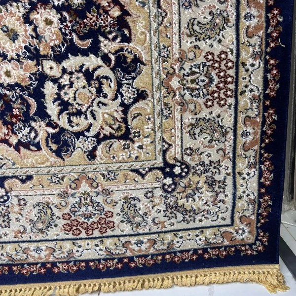 Turkish Marseille 2799A Classic Pressed Luxury Sky navy Rug Size 400*600